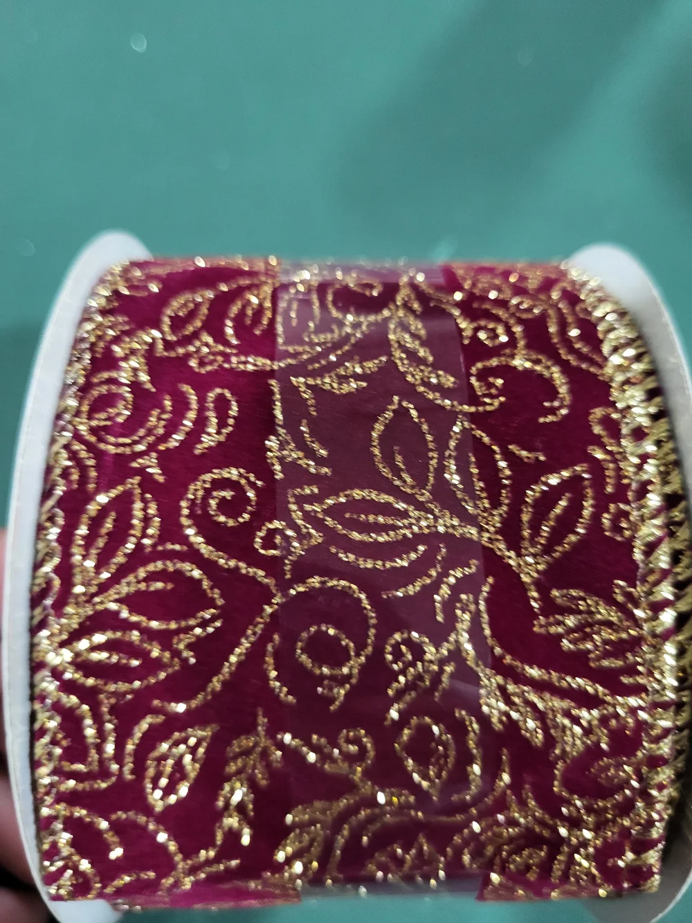 Celebrate It Red and Gold Decorative Ribbon